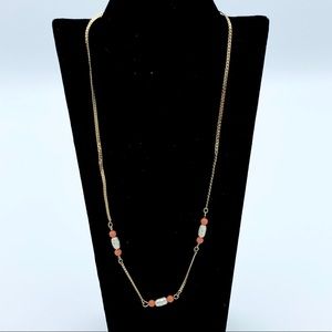 Avon FREE w/Purchase Gold Tone Faux Pearl Necklace